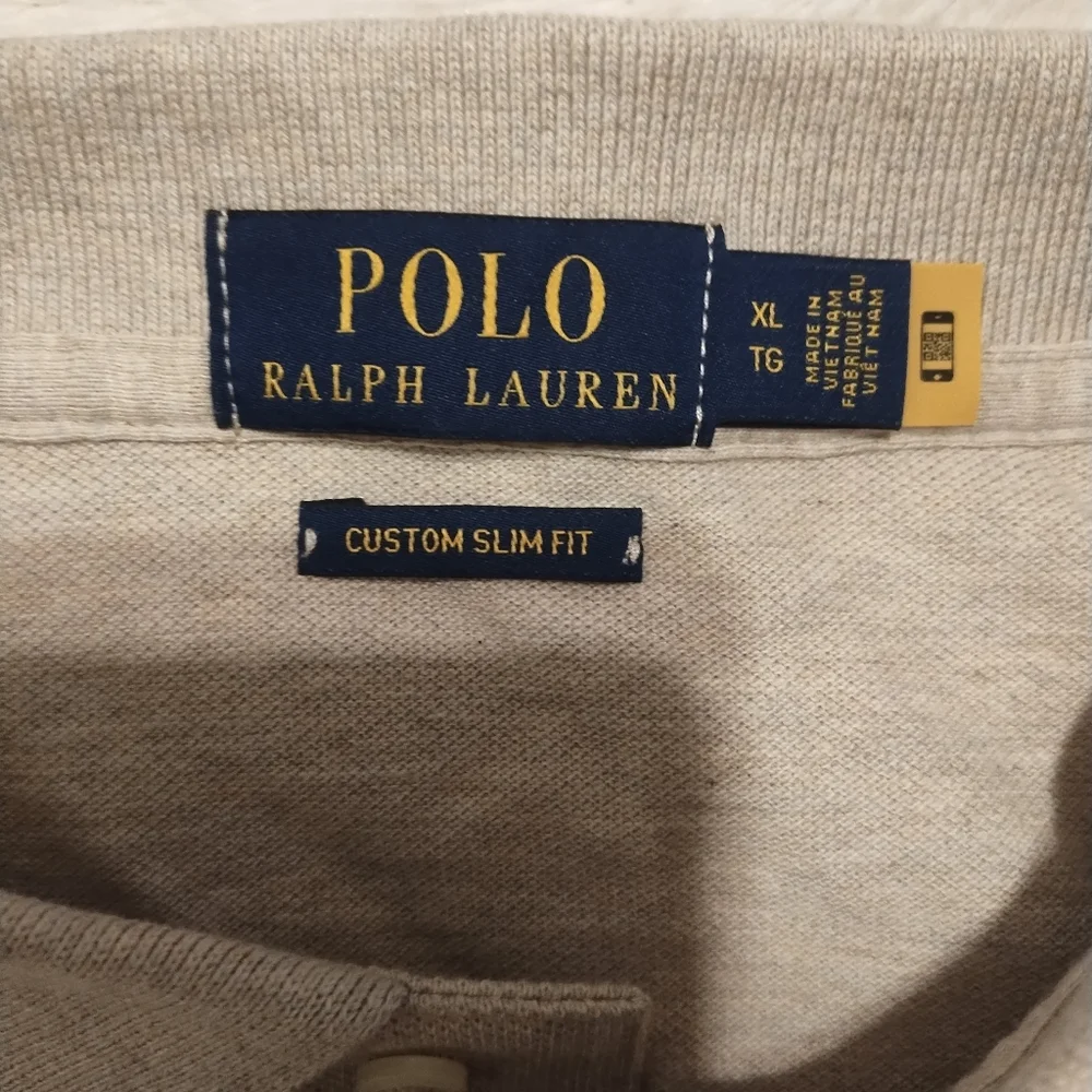 NWT Polo Ralph Lauren Custom Slim Fit Long Sleeve Polo Shirt Top XL